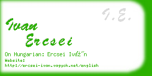 ivan ercsei business card